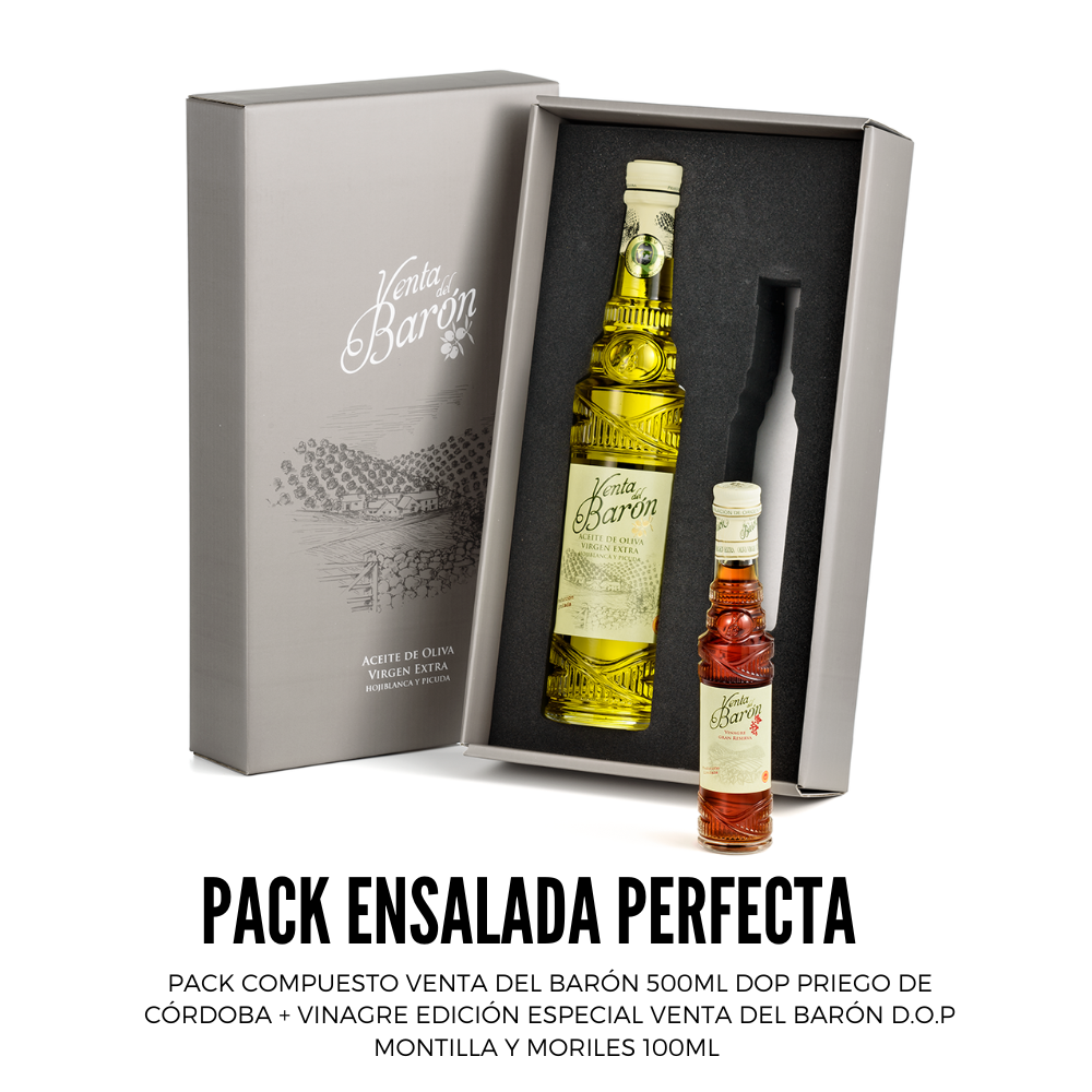 Pack Regalo Venta del Barón 500ml DOP Priego de Córdoba + Vinagre Edición Especial Venta del Barón D.O.P Montilla y Moriles 100ml – Edición Especial