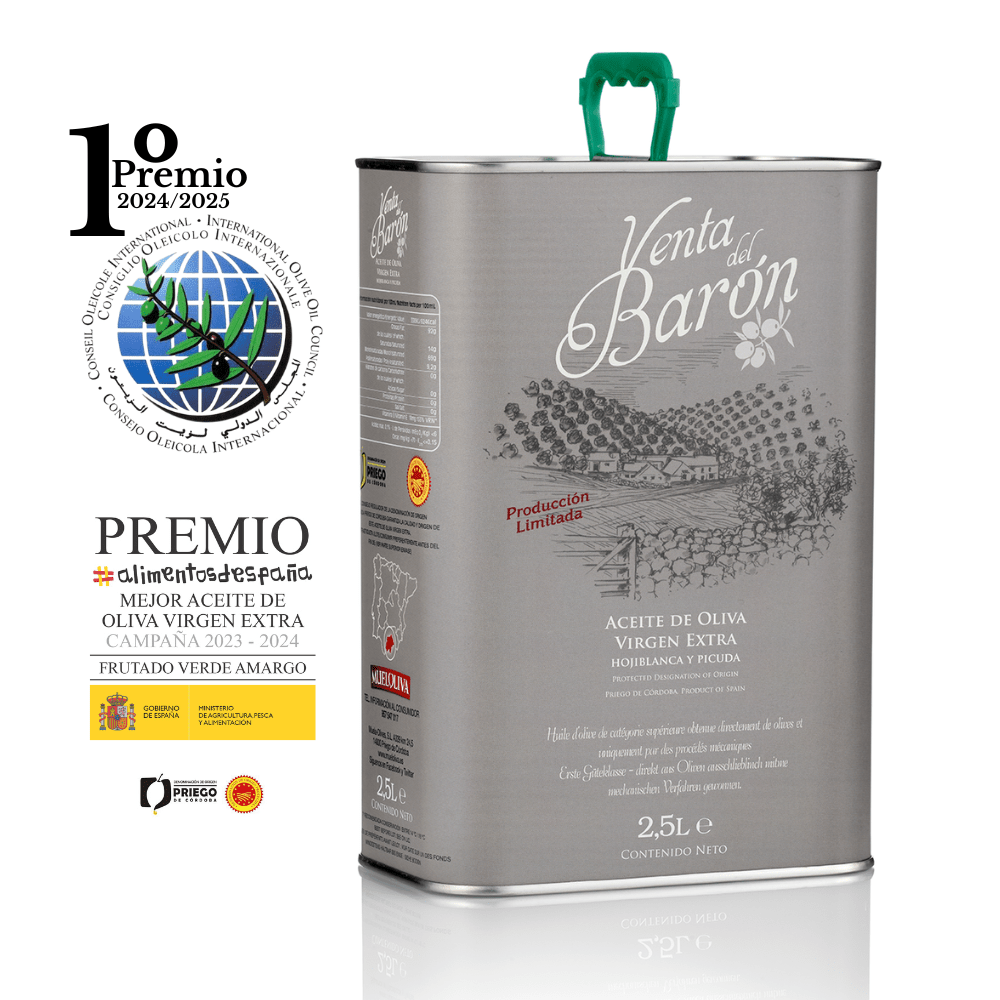 Mejor aceite de oliva virgen extra primera prensada extración en frio del mundo nueva cosecha