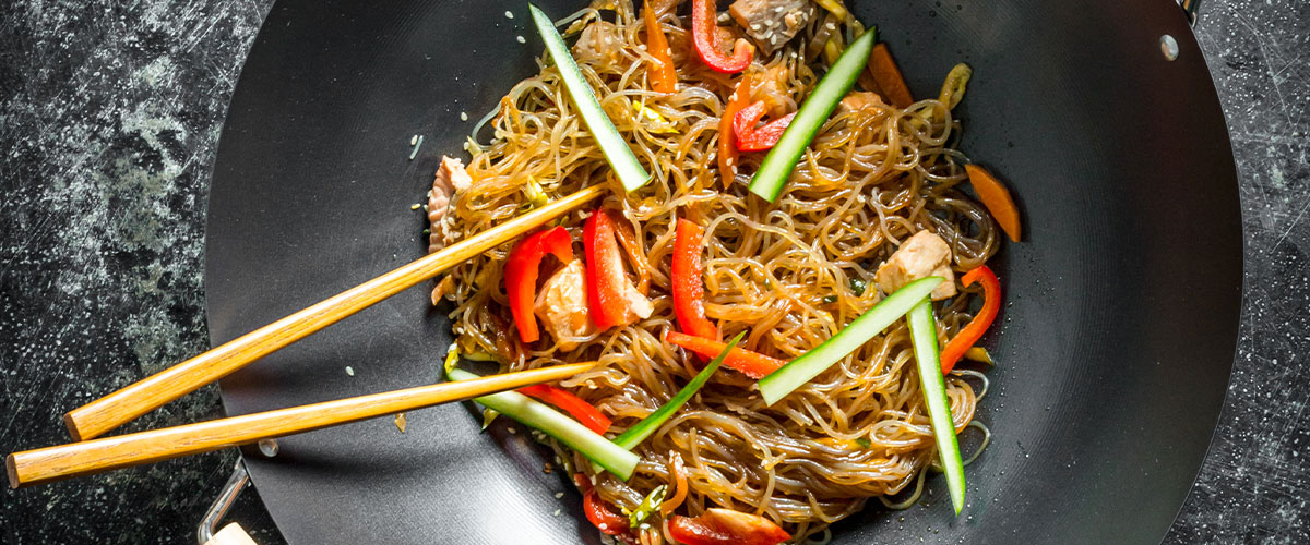 Wok de verduras y pollo